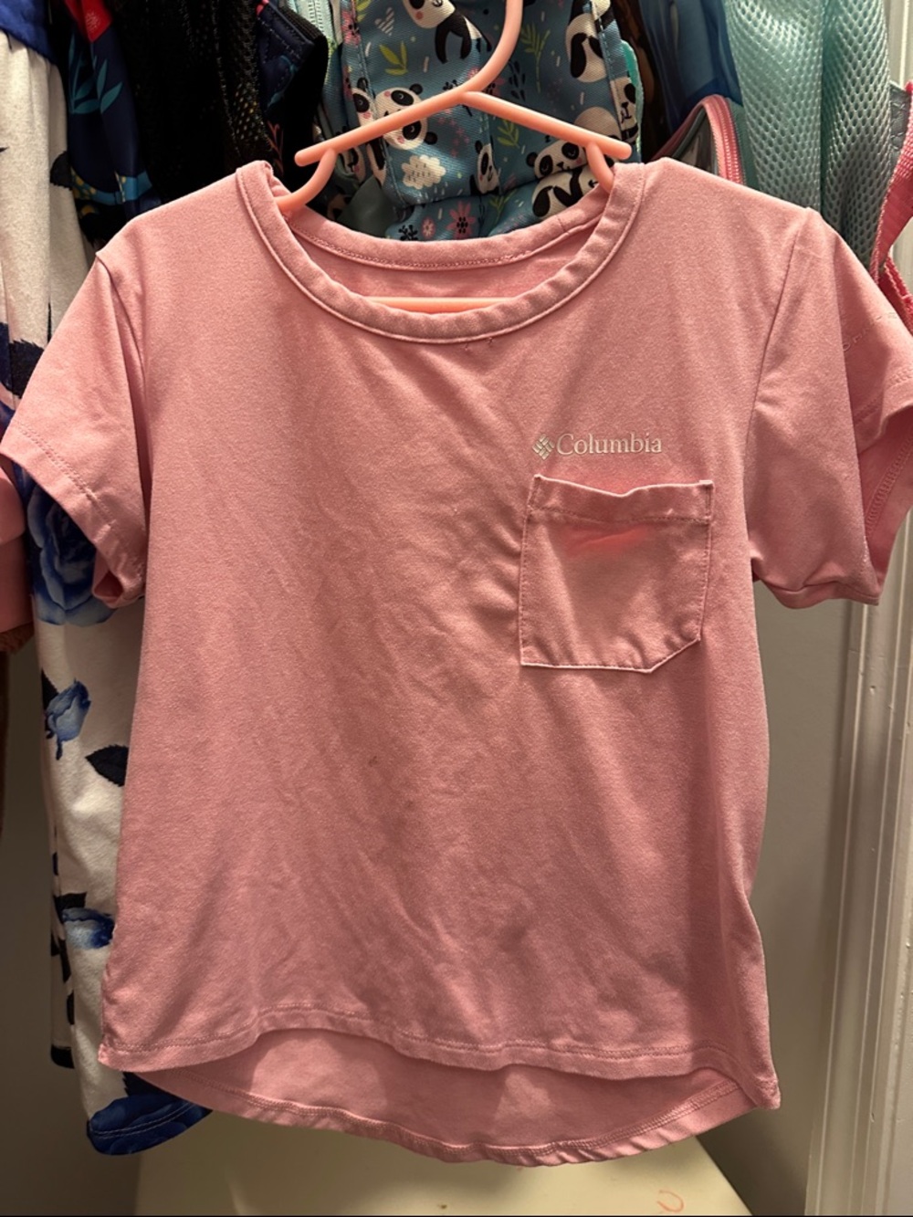Columbia Pink Short-Sleeve Pocket Tee